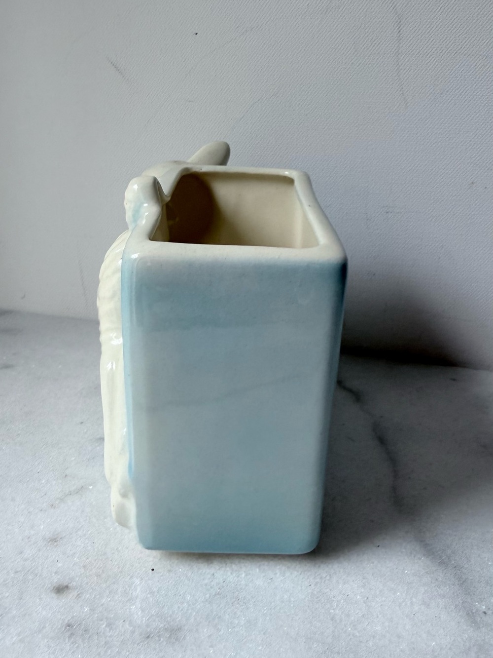 Vintage Ceramic Lamb Planter - Light Blue and White - Picture 5 of 13